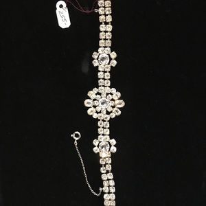 AMAZING STERLING SIGNED KRAMER RHINESTONE BRACELET
